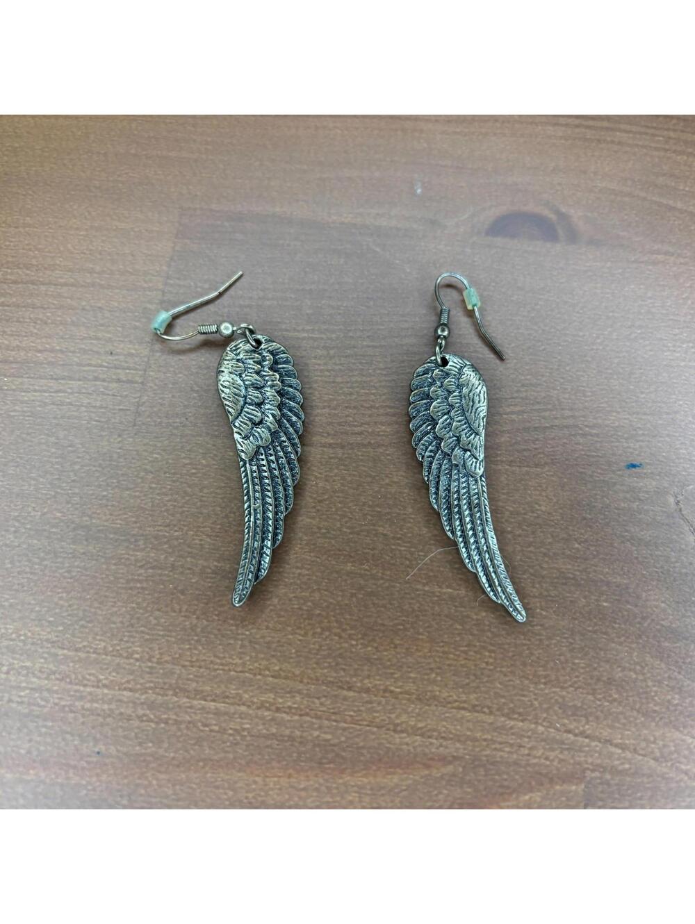 Vintage Angel Wing Earrings Feather Dangle Drop Earrings Set